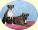 Click for larger image of Boxer dogs painting