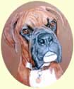 Click for larger image of Boxer dog painting