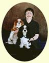 Click for Larger Cavalier King Charles Spaniel with Woman Image