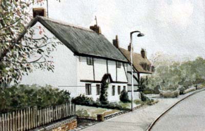 Pet Portraits and Landscape Paintings - Entering Brandon Village, Warwickshire, England