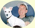 Click for larger image of Jack Russell Terrier and master painting