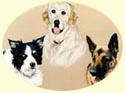 Click for large image of dog painting