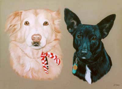 Pet portraits dog painting