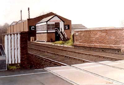Pet Portraits and Landscape Paintings - Railway and signal box, Coundon, England