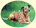 Click for large image of dog painting