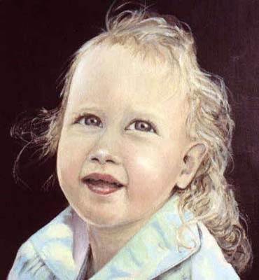 Pet Portraits - People Paintings from YOUR own photos - Girl Oil Painting 1